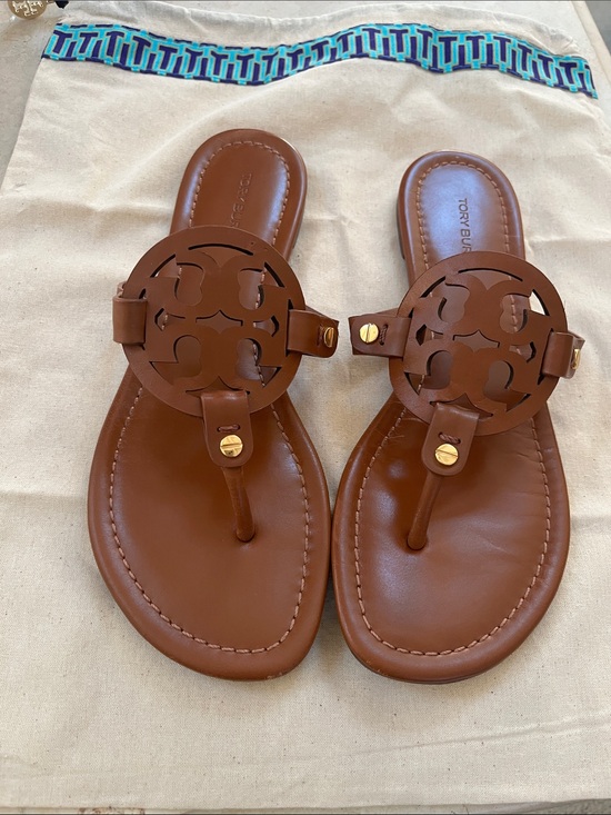 Tory Burch Shoes - Tori Burch Miller Sandals Size 6.5, Box & Storage Bag - like new!